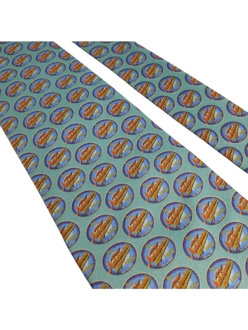 Narragansett Beer Necktie Neckwear Blue Polyester Mens Accessory Rhode Island